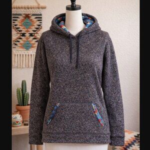 Departwest Pullover Speckled Hoodie M Southwest Aztec Soft Grunge Streetwear